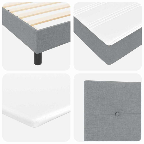 Boxspringbett Hellgrau 200x100 cm