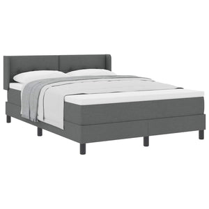 Boxspringbett Dunkelgrau 190x140 cm mit Kissen