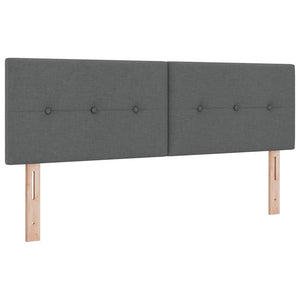Boxspringbett Dunkelgrau 190x140 cm mit Kissen