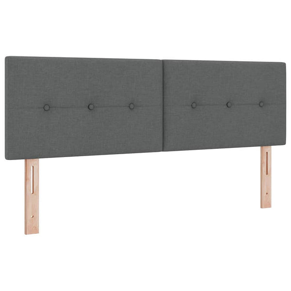 Boxspringbett Dunkelgrau 190x140 cm mit Kissen