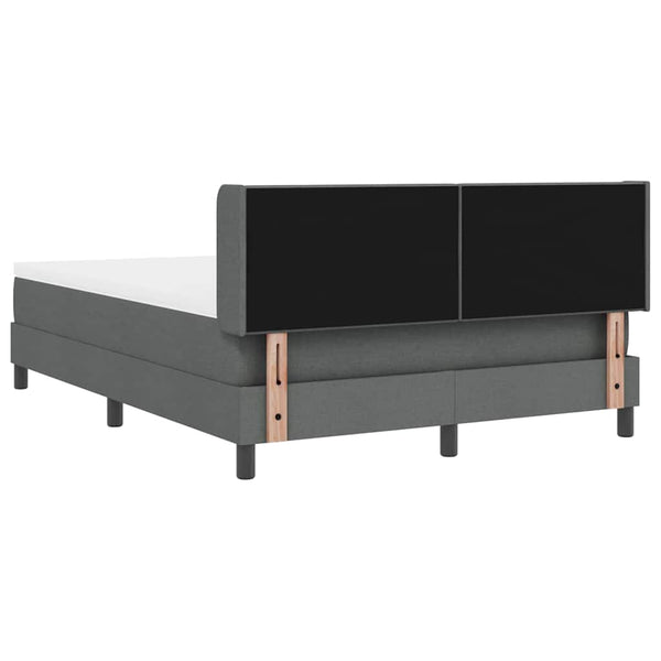 Boxspringbett Dunkelgrau 190x140 cm mit Kissen