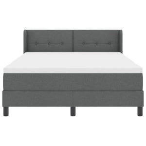 Boxspringbett Dunkelgrau 190x140 cm mit Kissen