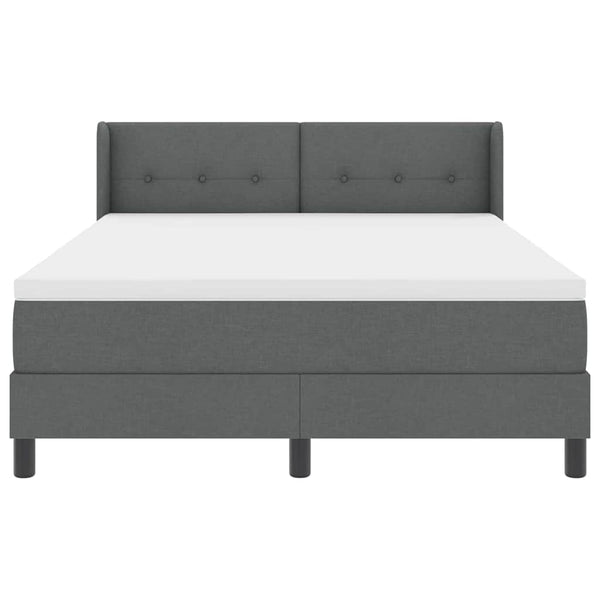 Boxspringbett Dunkelgrau 190x140 cm mit Kissen