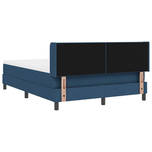 Boxspringbett Blau 190x140 cm mit Kopfteil
