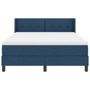 Boxspringbett Blau 190x140 cm mit Kopfteil