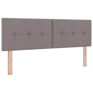 Boxspringbett Taupe 200x140 cm mit Kopfteil