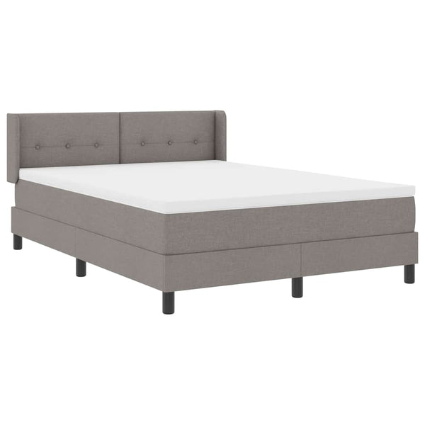 Boxspringbett Taupe 200x140 cm mit Kopfteil