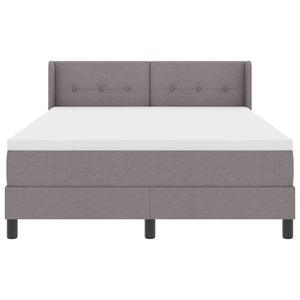 Boxspringbett Taupe 200x140 cm mit Kopfteil