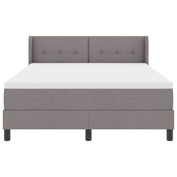Boxspringbett Taupe 200x140 cm mit Kopfteil
