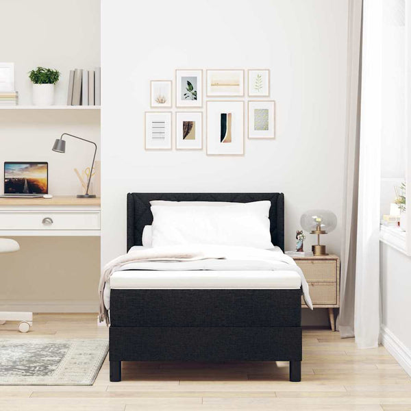 Boxspringbett mit Kissen Schwarz 200x100 cm