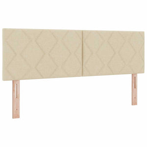 Boxspringbett Creme 200x140 cm mit Kopfteil