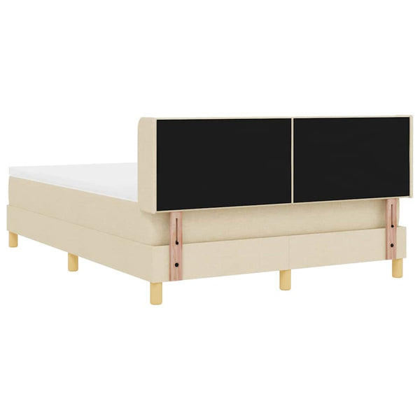 Boxspringbett Creme 200x140 cm mit Kopfteil