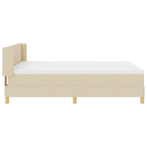 Boxspringbett Creme 200x140 cm mit Kopfteil