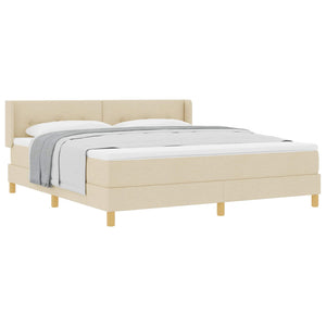 Boxspringbett Creme 200x180 cm mit Matratze