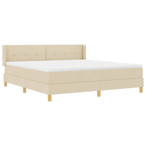 Boxspringbett Creme 200x180 cm mit Matratze