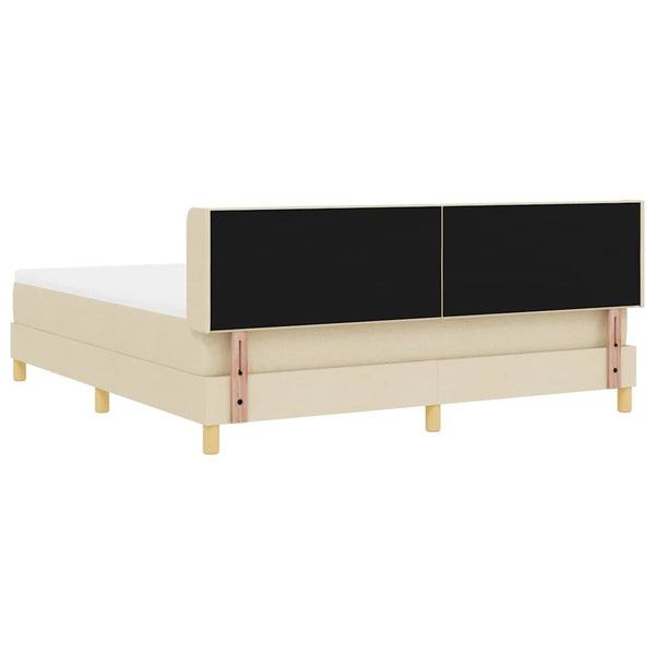 Boxspringbett Creme 200x180 cm mit Matratze