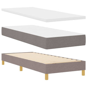 Boxspringbett Taupe 200x80 cm mit Kopfteil