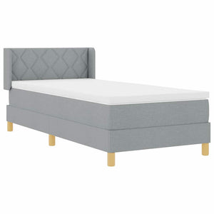 Boxspringbett Hellgrau 190x90 cm mit Matratze