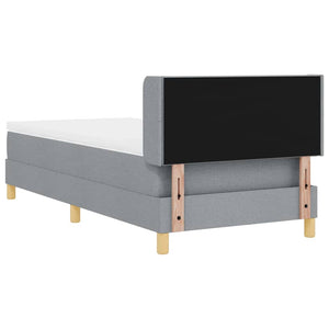 Boxspringbett Hellgrau 190x90 cm mit Matratze