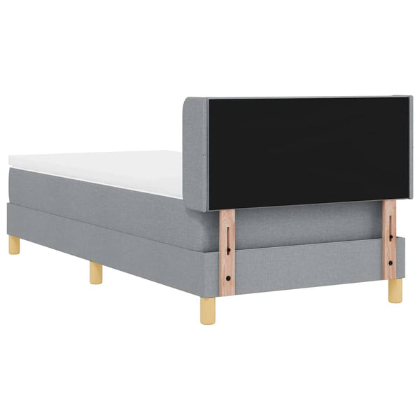 Boxspringbett Hellgrau 190x90 cm mit Matratze