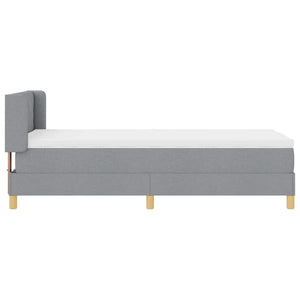 Boxspringbett Hellgrau 190x90 cm mit Matratze