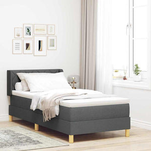 Boxspringbett mit Matratze Dunkelgrau 190x90 cm