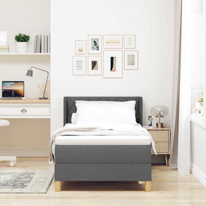 Boxspringbett mit Matratze Dunkelgrau 190x90 cm