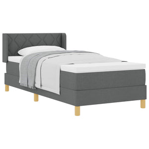 Boxspringbett mit Matratze Dunkelgrau 190x90 cm