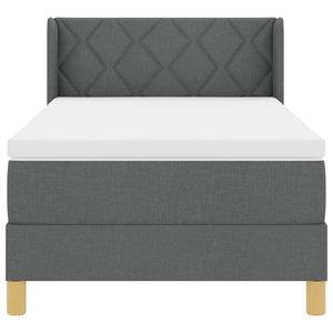 Boxspringbett mit Matratze Dunkelgrau 190x90 cm