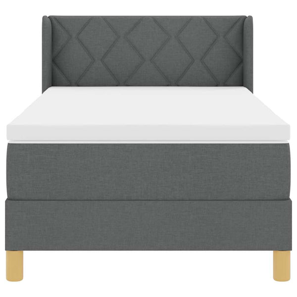 Boxspringbett mit Matratze Dunkelgrau 190x90 cm