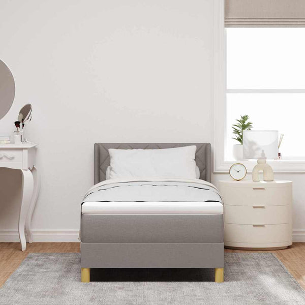 Boxspringbett mit Matratze Taupe 190x90