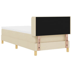 Boxspringbett Creme 190x90 cm mit Matratze