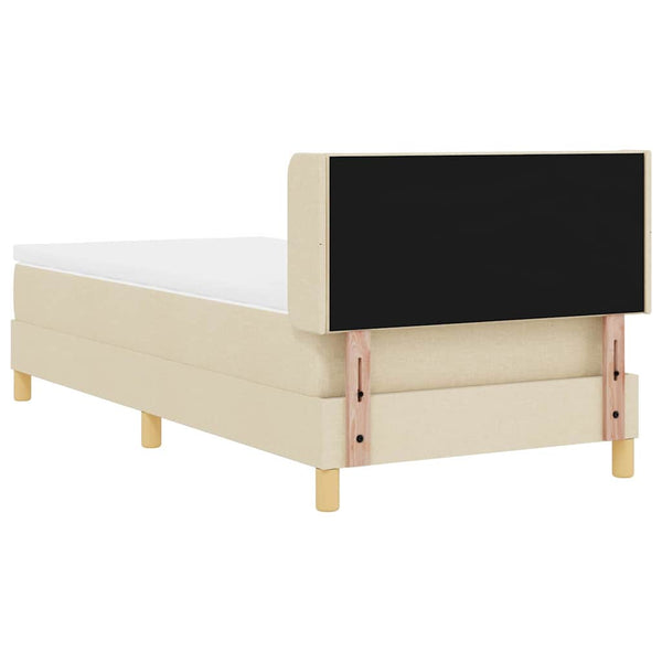 Boxspringbett Creme 190x90 cm mit Matratze
