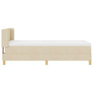 Boxspringbett Creme 190x90 cm mit Matratze