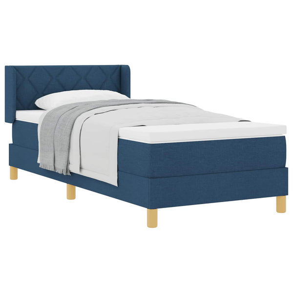 Boxspringbett Blau mit Matratze 190x90 cm