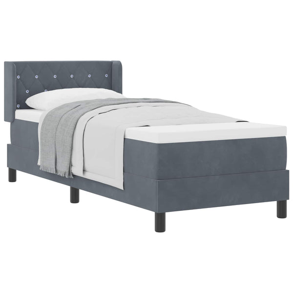 Boxspringbett Dunkelgrau 200x80 cm Samt