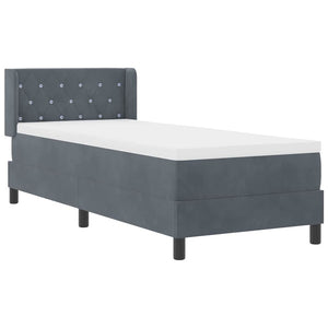 Boxspringbett Dunkelgrau 200x80 cm Samt