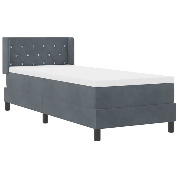 Boxspringbett Dunkelgrau 200x80 cm Samt