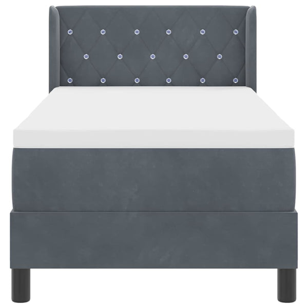 Boxspringbett Dunkelgrau 200x80 cm Samt