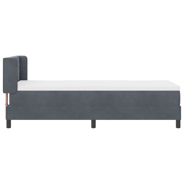 Boxspringbett Dunkelgrau 200x80 cm Samt