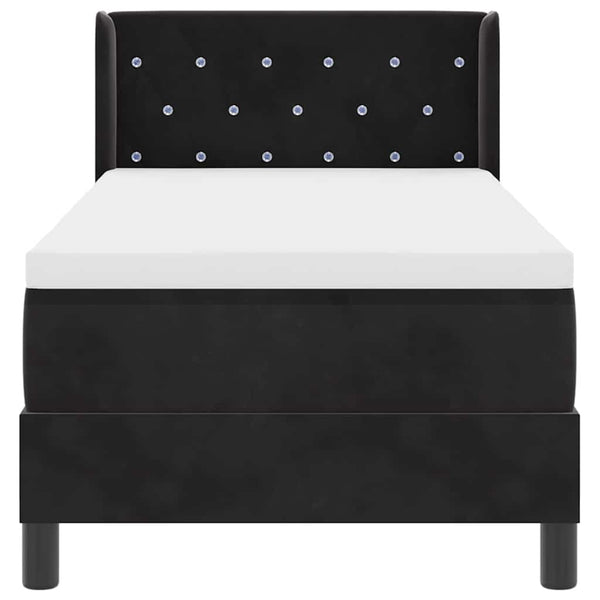 Boxspringbett Schwarz 200x80 cm Samt