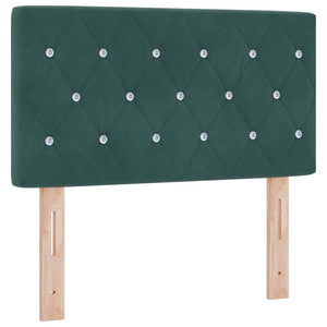 Boxspringbett Dunkelgrün 200x80 cm Samt