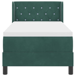 Boxspringbett Dunkelgrün 200x80 cm Samt