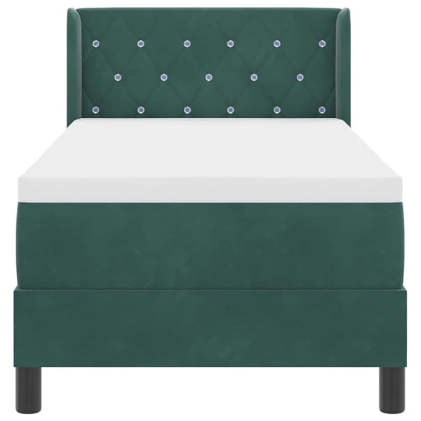 Boxspringbett Dunkelgrün 200x80 cm Samt