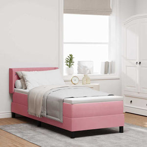 Boxspringbett Rosa Samt 200x80 cm