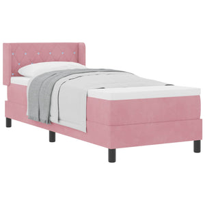 Boxspringbett Rosa Samt 200x80 cm