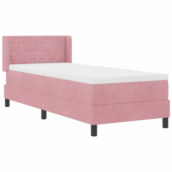 Boxspringbett Rosa Samt 200x80 cm