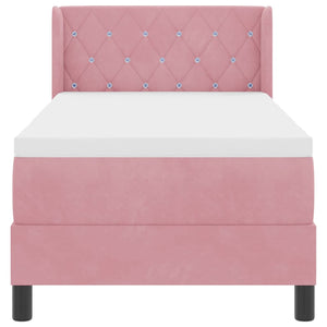 Boxspringbett Rosa Samt 200x80 cm