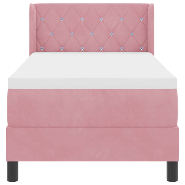 Boxspringbett Rosa Samt 200x80 cm