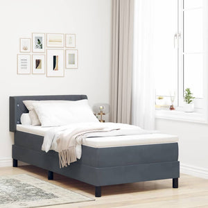 Boxspringbett Dunkelgrau Samt 190x90 cm